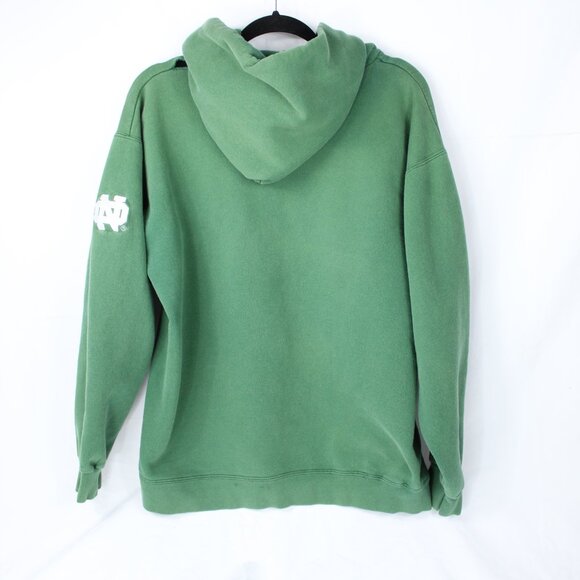 Notre Dame ND Embroidered Men's Green Pullover Hoodie "FISHER" Applique VTG SZ M - Picture 3 of 4
